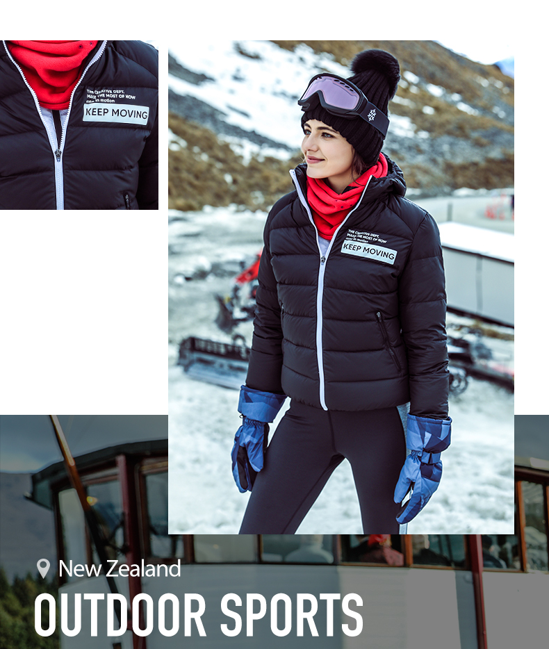 Anta down jacket nữ 2018 mùa đông mới dày ấm áp áo khoác thể thao trùm đầu xuống áo khoác đích thực Cao