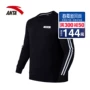 Anta áo len nam 2019 xuân mới cổ tròn sọc thoải mái áo thun dài tay giản dị thể thao nam - Thể thao lông cừu / jumper quần áo thu đông nữ