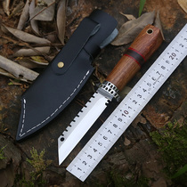 Straight knife wild wilderness anti-body small knife outdoor begging for a small knife high hardness portable and sharp knife jungle survival