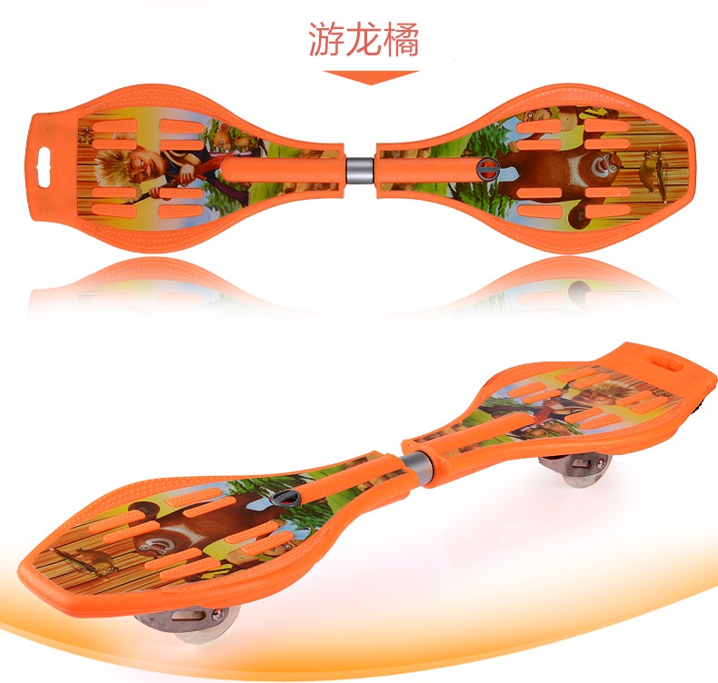 Authentic flash 2 bánh xe tay ga bảng sức sống bơi rồng hai bánh xe tay ga hai bánh trẻ em xe tay ga trôi - Trượt băng / Trượt / Thể thao mạo hiểm nón fornix