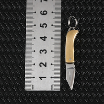 Stainless steel open edge outdoor Damascus Mini knife Handmade pocket keychain folding knife Open express knife