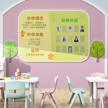 High-end kindergarten stair wall decoration creative environment layout material themed cultural finished product publicity bulletin board