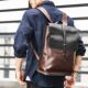 Genuine Leather Men's Bag European and American New Style Backpack Men's British Versatile Student School Bag Large Capacity Travel Backpack Computer Bag