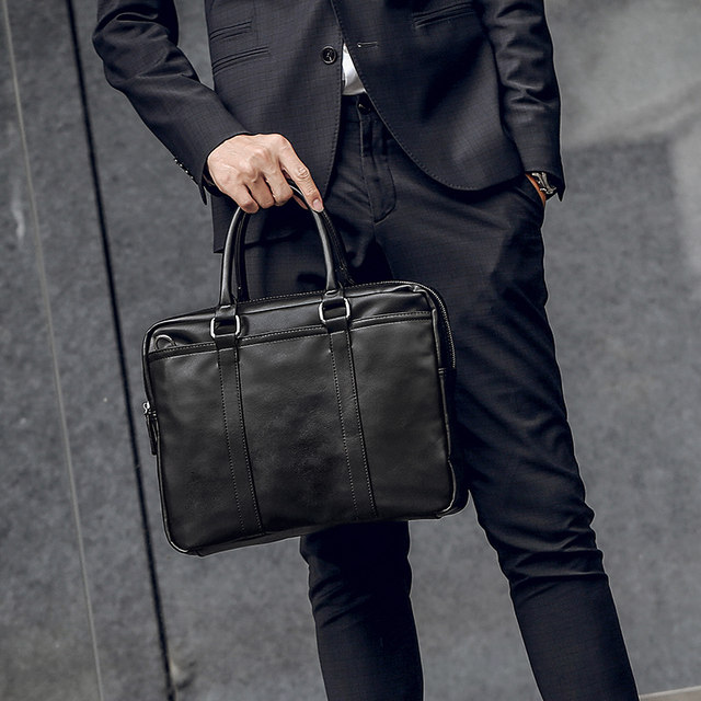 Cowhide Genuine Leather Men's Bag Handbag Men's Shoulder Crossbody Bag Men's Clutch Business Briefcase Travel Bag Trendy