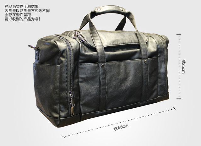 New Genuine Leather Extra-Large Capacity Men's Business Travel Bag, Hand-Held Travel Bag, Cowhide Boarding Bag, Short-Distance Luggage Bag