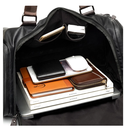 New Genuine Leather Extra-Large Capacity Men's Business Travel Bag, Hand-Held Travel Bag, Cowhide Boarding Bag, Short-Distance Luggage Bag