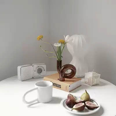 NICEONE original design vase glass decoration flower arrangement candlestick Minimalist art irregular shaped ins style