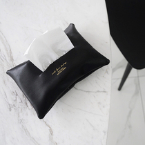NICEONE original design Nordic tissue box imported PU leather drawing box bedroom desktop bedside paper set