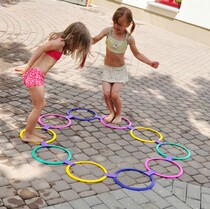 Kindergarten teaching aids childrens physical training equipment Sports outdoor parent-child toys jumping house jumping circle jumping grid