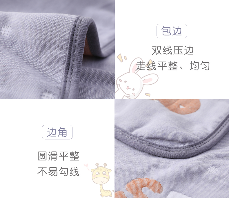 Xinquan dành cho người lớn khăn bông đôi sáu lớp gạc dày mềm thoáng khí thoải mái đôi mẫu gối khăn gối