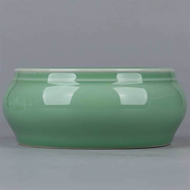 古韻古藏龍泉青瓷梅子青釉束口筆洗水仙盆茶洗渣斗仿古瓷器做舊古玩擺件 Yahoo奇摩拍賣