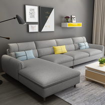 Baichun Nordic light luxury fabric sofa living room set up small apartment combination technology cloth sofa simple modern furniture