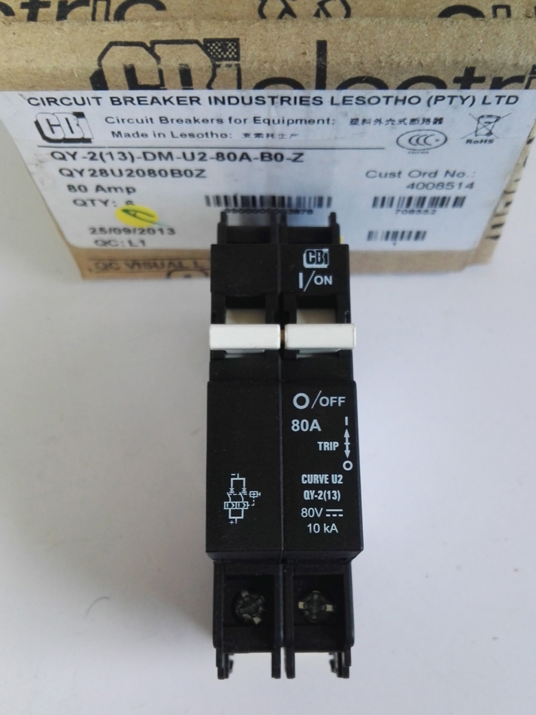 Import Leesso CBI QY-2 (13) 80A Hydraulic electromagnetic circuit breaker rail mounting DC switch