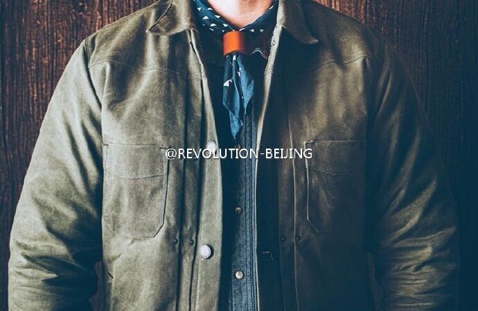 Vintage winter classic American FREENOTE olive green oil wax cloth jacket tooling classic models