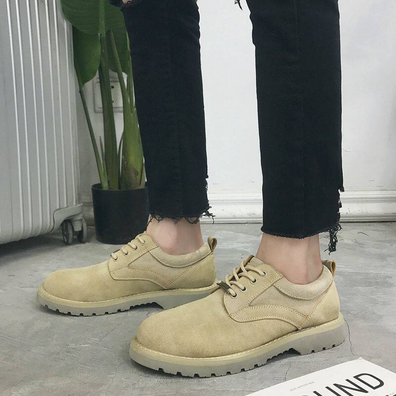 2021 retro fashion Martin boots trendy men's tooling desert boots trendy men's ankle boots old men's boots tooling leather shoes men's boots