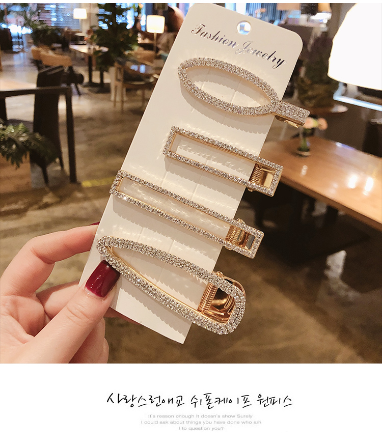 Hàn Quốc kẹp tóc nữ ins net đỏ flash rhinestone từ clip bên clip cô gái bangs clip bên kẹp tóc kẹp tóc - Phụ kiện tóc đồ cột tóc