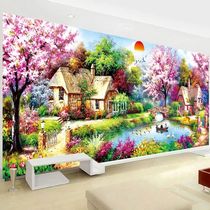 Thread embroidery printed cross stitch 2021 new living room bedroom European style pastoral landscape embroidery large full embroidery full embroidery