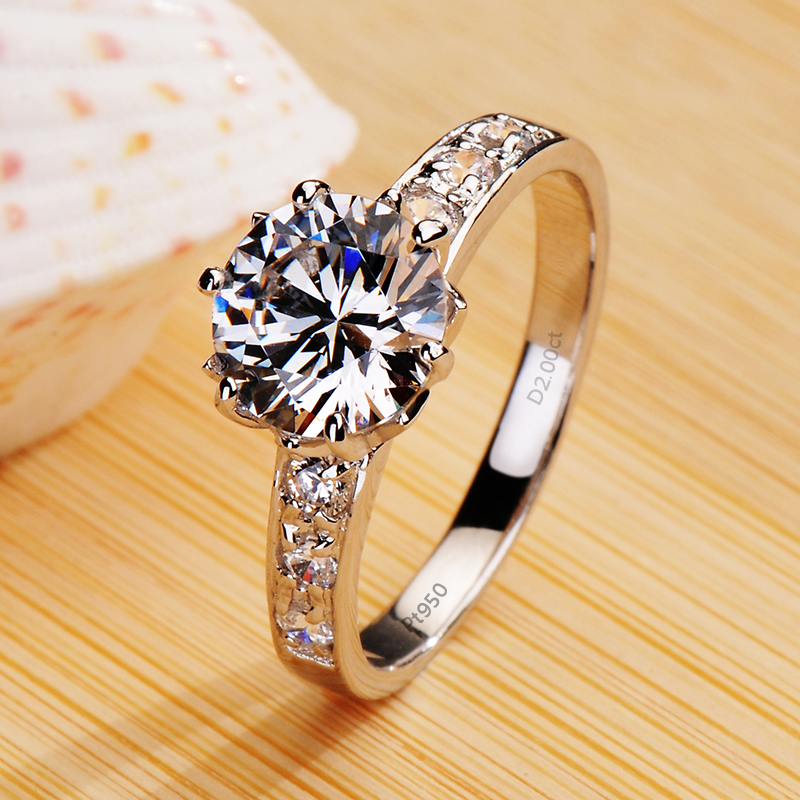 Imprint 950 NSCD Diamond Ring Simulation Diamond Ring Wedding Ring Women's Ring Diamond Ring Jewelry Diamond Ring Women's 272