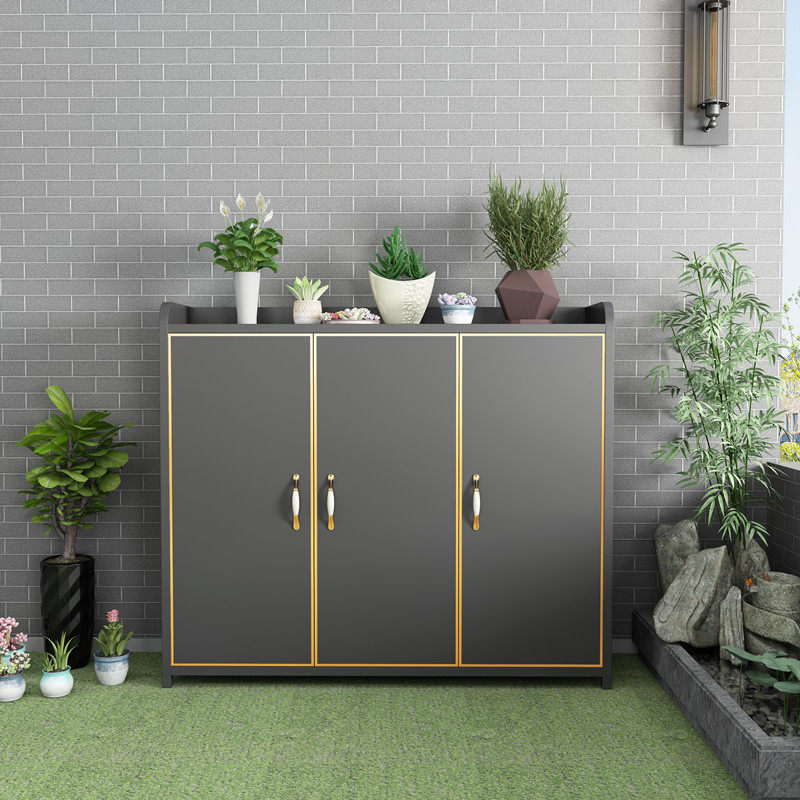 Aluminum alloy shoe cabinet outdoor rainproof sunscreen outdoor balcony storage cabinet outdoor waterproof sundries cabinet storage locker