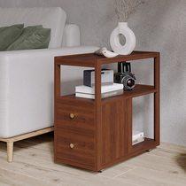 Living room sofa side table rock board small coffee table solid wood tea cabinet storage side cabinet storage cabinet side cabinet narrow cabinet