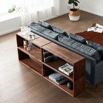 Black walnut color solid wood floor-to-ceiling bookshelf combination lattice cabinet simple bookcase low cabinet tea display cabinet narrow shelf