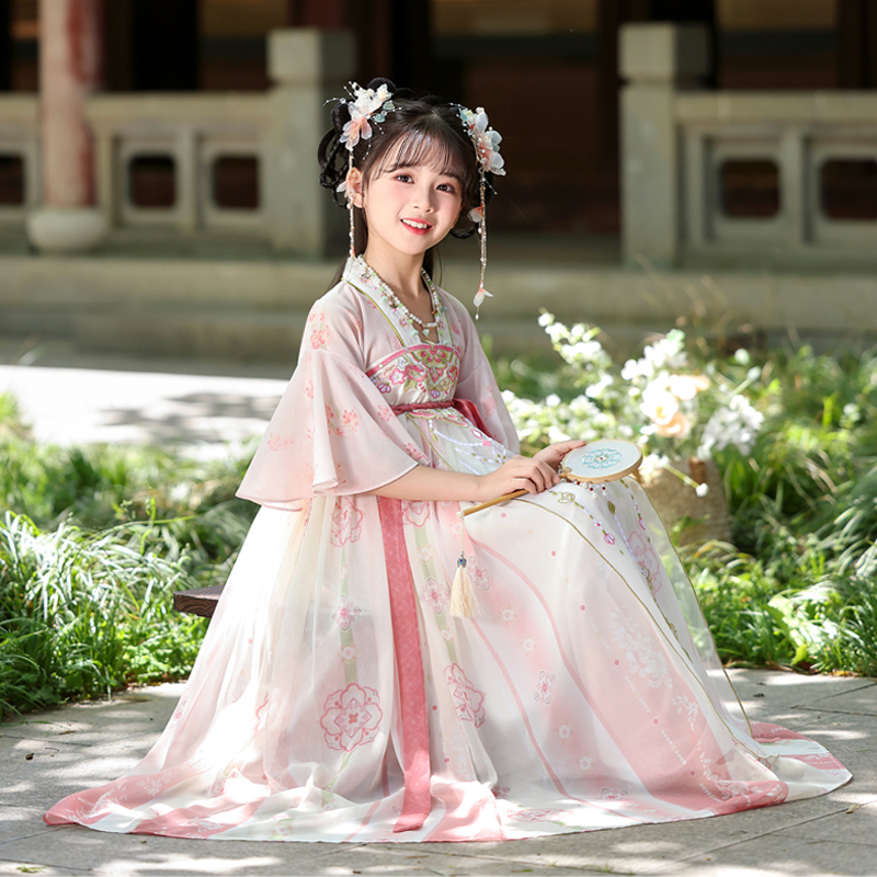 Girls' Hanfu Summer 2026 New Chinese Style Ancient Costume Girl Tang Suit Children's Ancient Style Princess Dress Summer Outfit