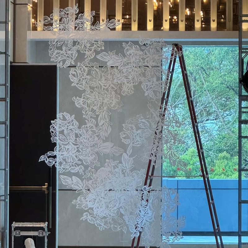 Wedding Lace Background Paper Carving Wedding Scene Paper-Cut Creative Decoration Styling Window Display White Korean-Style Flowers
