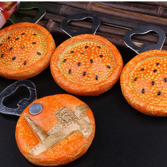 Xinjiang Ethnic Handicrafts Naan Bread Castle Bottle Opener Double-Sided Refrigerator Magnet Beer Opener Tourism