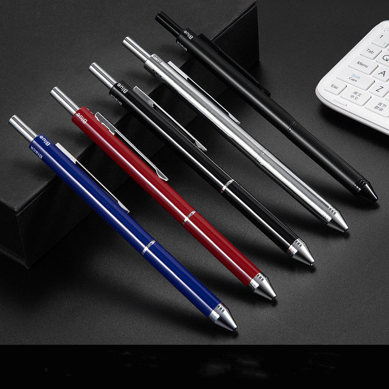 Student Metal Multifunction Pen Automatic Pencil Color Ballpoint Pen Business Office Press Action Gift Pen