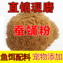 Fresh dried silkworm pupa powder Bird food shrimp powder Pure bait material Wild fishing carp crucian carp bottom nest fishing special high protein