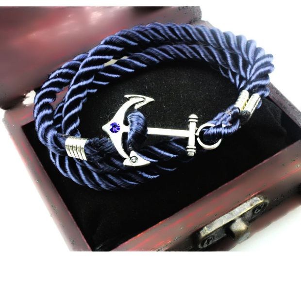 Châu Âu và Hoa Kỳ retro KJP handmade neo tay dây cotton và vải lanh ba vòng tròn bện cô gái vòng đeo tay cặp đôi thương hiệu thủy triều đá thạch anh tóc vàng