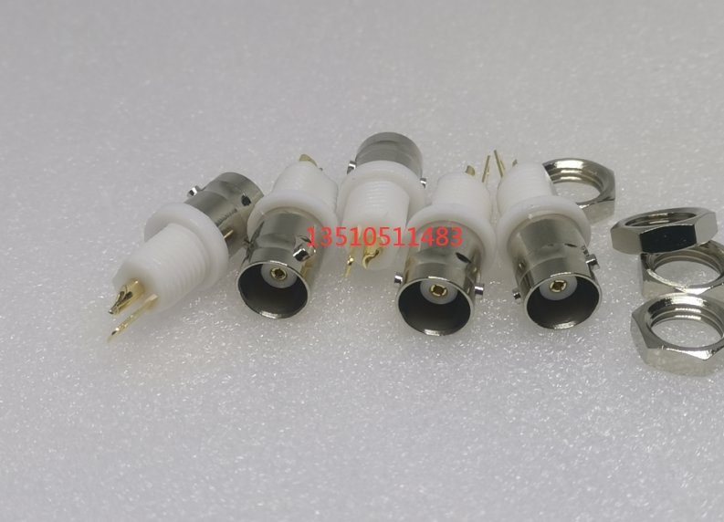BNC-KY Radio Frequency Connector 50 Ohm Q9 socket copper material BNC Note glue insulation mother seat BNC-50KY insulation