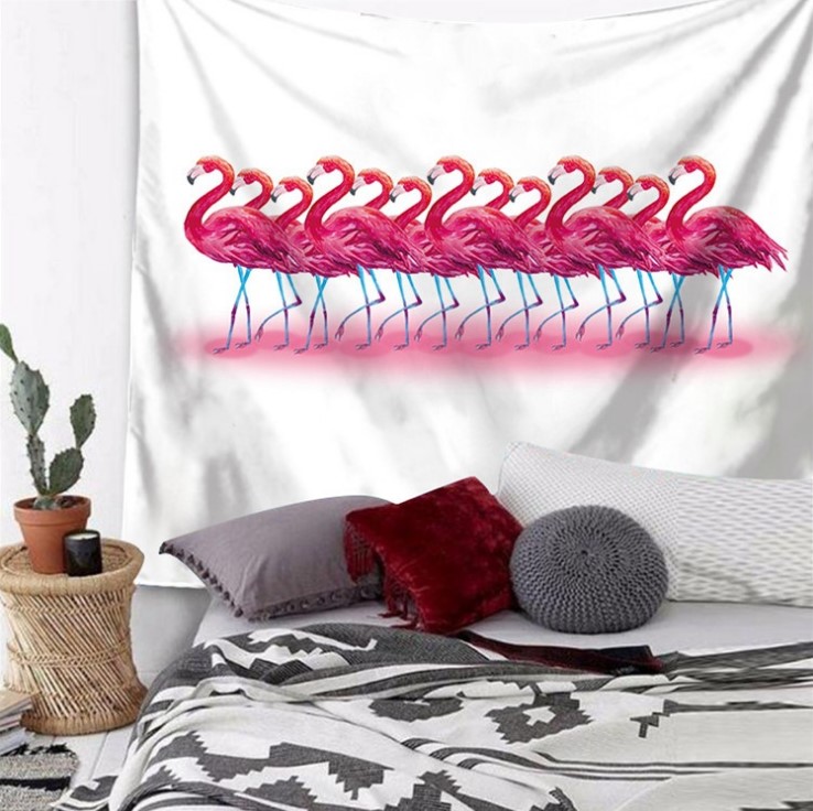 Hồng net đỏ Bắc Âu nền vải ins treo unicorn flamingo dream catcher tấm thảm tường bao gồm vải thảm tường
