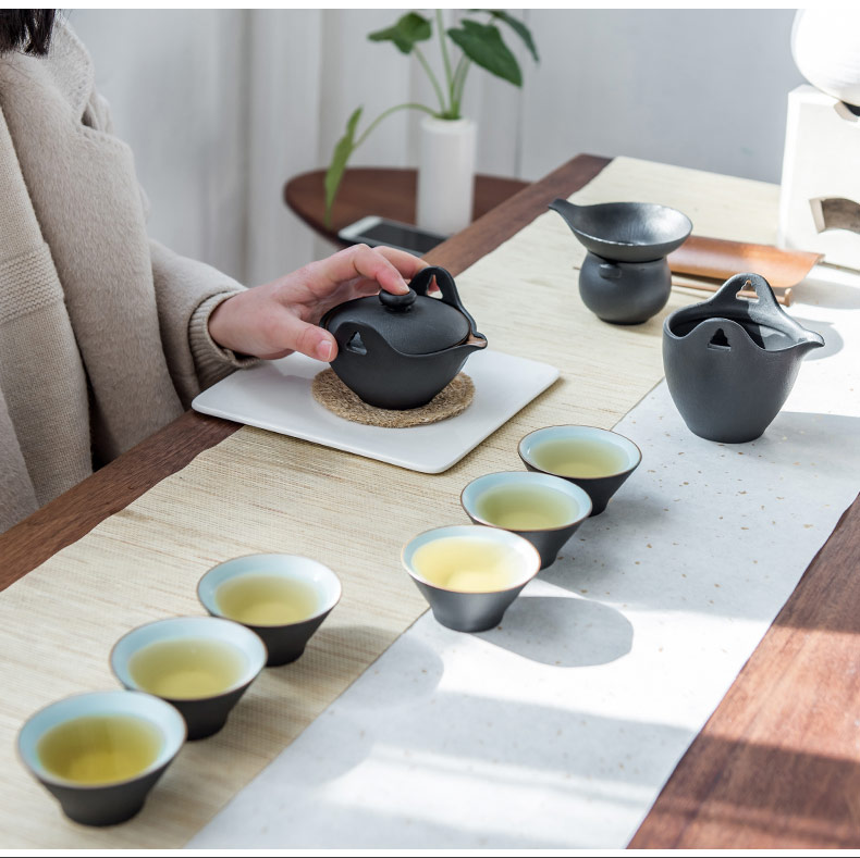 British ceramic tea set office of Chinese style hand grasp pot of modern home a whole set of kung fu tea tea cups