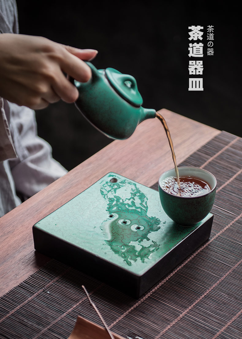 Small pot of tea tray bearing dry terms plate household dry set contracted tea set kung fu tea tea sea ceramic saucer dish