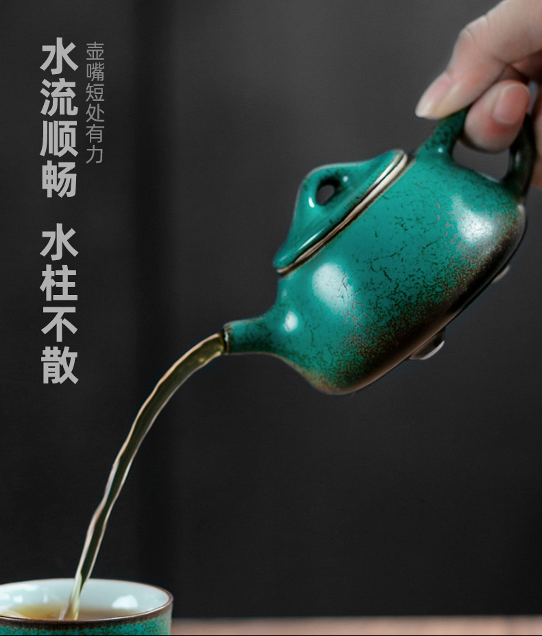 Pocked with ceramic teapot kung fu tea teapot contracted household small tea pot of tea in the teapot clay