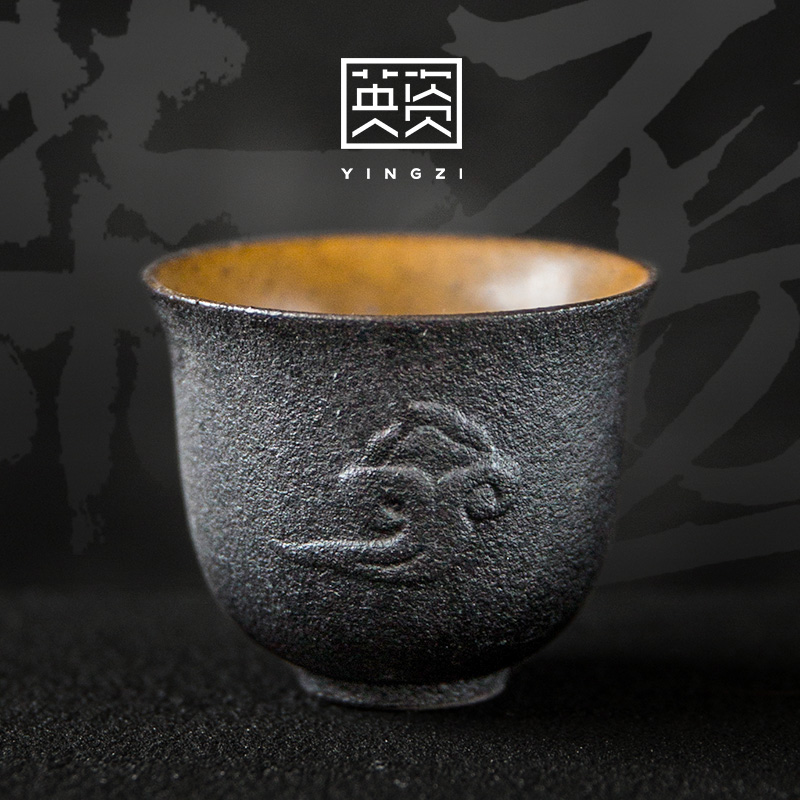 Yellow sand glaze sample tea cup kung fu tea cups ceramics ceramic cup a cup of tea large individual CPU master CPU