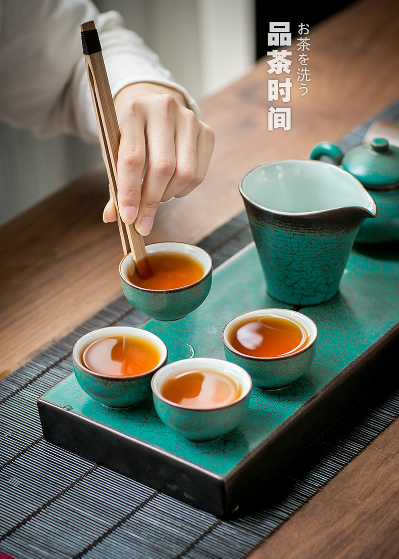 Kung fu tea set tea service of tea of a complete set of restoring ancient ways is the ceramic teapot home tea dry tea set tea sea suits for