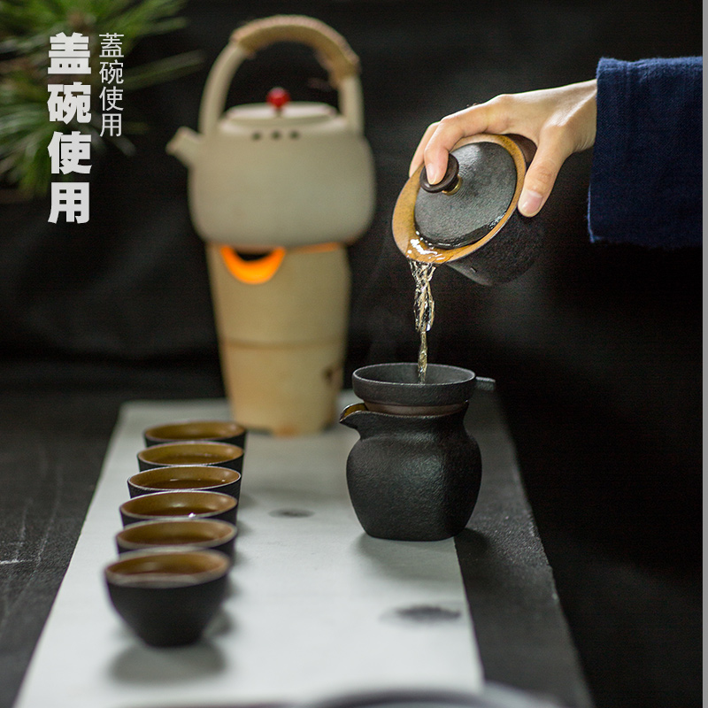 Coarse ceramic tea set ceramic kung fu tea zen tea set tea service office home tea set