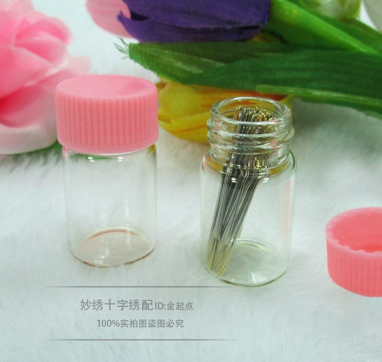 Syringe Needle bottle Glass bottle vials 11ct and 14ct needles can not fit through the bead needle height 4cm