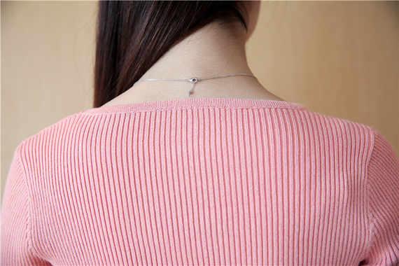 Mùa thu mới đa năng Slim áo sơ mi tay ngắn mỏng mùa thu và mùa đông đen áo len kiểu hàn quốc cực đẹp