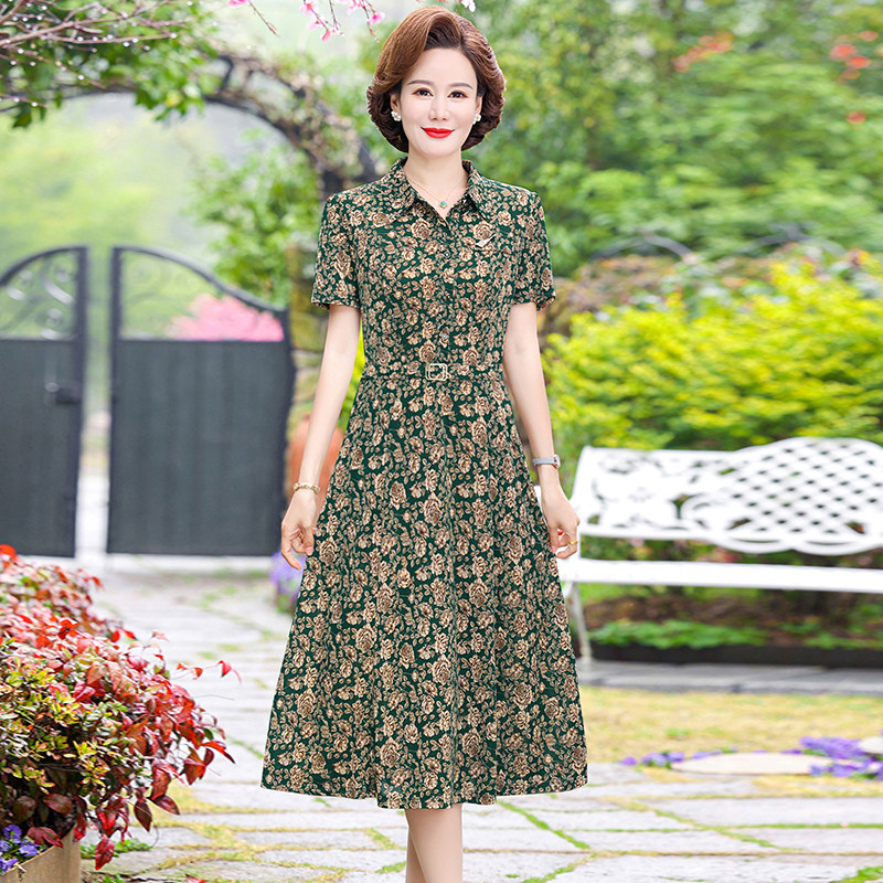 Stylish summer dresses for moms! knee-length and midi dresses for  middle-aged and elderly women,