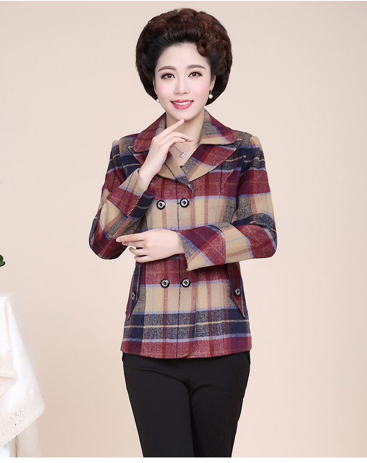 Phụ nữ trung niên mùa xuân và mùa thu áo khoác nữ 40-50 tuổi kích thước lớn mẹ tải trung niên nhỏ phù hợp với áo khoác mỏng đồ mặc nhà trung niên