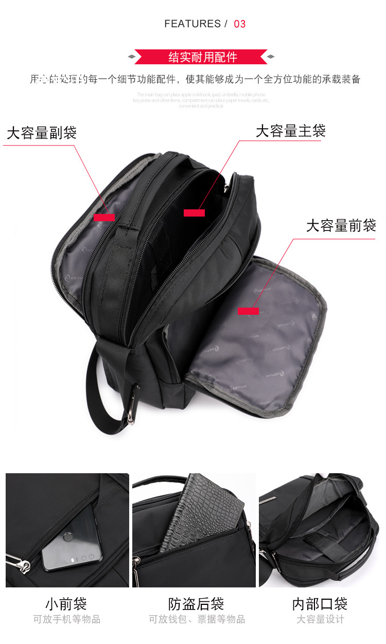 Túi đeo chéo giản dị túi nylon chống thấm nhỏ túi xách coach