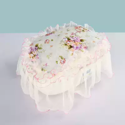 Rice cooker cover round square pink dust cover pastoral lace style Rice cooker oval cover towel custom