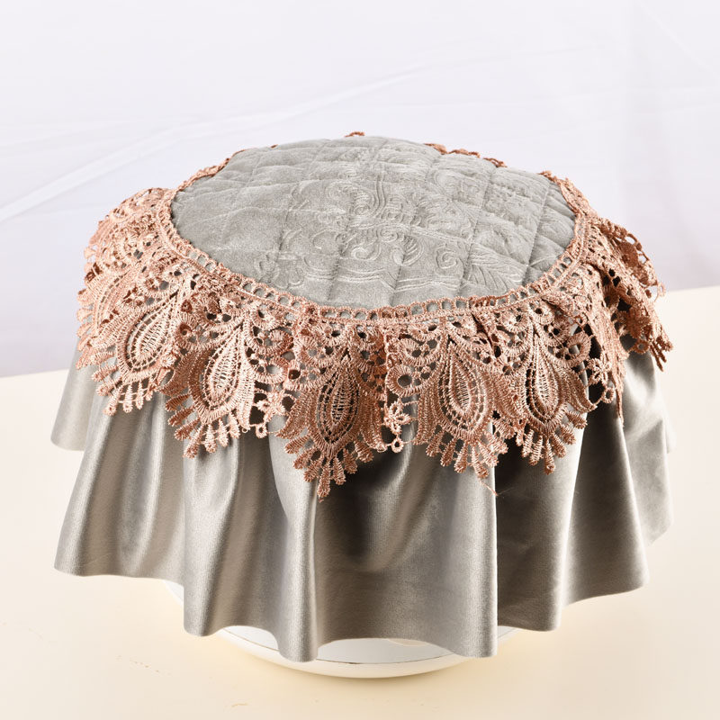Rice cooker set European fabric cover Household electric electronic pot dust cover round lace square gray cover custom