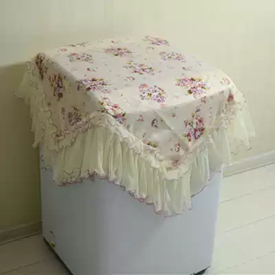 Washing Machine cover cloth European fabric cover high-grade lace refrigerator cover wave wheel drum dust cover customized