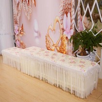 TV cabinet lace pink fabric high and low European TV cabinet all-inclusive cover towel dust cover coffee table cover cloth custom