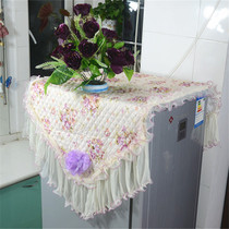New modern lace fabric laundry hood cover cloth Universal single and double door refrigerator dust cover