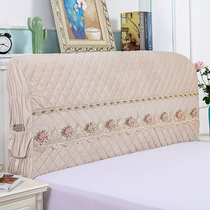 Super soft and comfortable hand plush bedside cover all-inclusive dust cover bedside decorative cover 1 8 m bed head cover 1 5 m bed